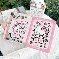 ราคา 360 เคส iPad หมุนพร้อมช่องเสียบปากกาดอกไม้รัก Hello Kitty อะคริลิค Backboard Pro11 2020 Gen10 Gen9 Gen8 Gen7 Gen6 Gen5 Air6 Air5 Air4 ฝาครอบ iPad หมุนได้ (27761314752)