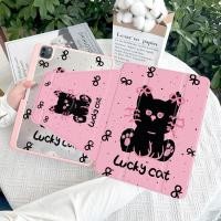 ราคา 360 เคส iPad หมุนได้พร้อมช่องเสียบปากกาแมวตลกโบว์อะคริลิค Backboard Pro11 2020 Gen10 Gen9 Gen8 Gen7 Gen6 Gen5 Air6 Air5 Air4 ฝาครอบ iPad หมุนได้ (24086097449)