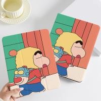 ราคา เคส iPad พร้อมช่องเสียบปากกาสําหรับ iPad Air4 Air5 10 2 นิ้ว Gen10 5th 6th Air 3 Mini4 5 2018 กระเป๋าเป้สะพายหลังสร้างสรรค์ Crayon Shin chan Silk วัสดุ iPad Pro 11 ฝาครอบ (29352428475)