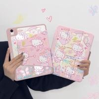 ราคา เคส Ipad 360 Rotationbutterfly Hellokitty Angel เหมาะสําหรับอะคริลิค iPad Air6 Gen7 8 9 10 2 Gen5 6 9 7 Air4 Air5 10 9 Pro11 Gen10 Triple พับ iPad Cover (28756487815)