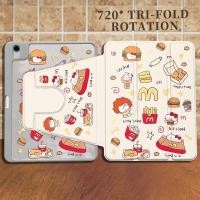 ราคา เคส Ipad 360 Rotationmcdonalds Fries Hellokitty เหมาะสําหรับอะคริลิค iPad Air6 Gen7 8 9 10 2 Gen5 6 9 7 Air4 Air5 10 9 Pro11 Gen10 Triple พับ iPad Cover (28607560082)