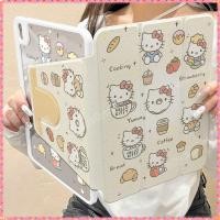 ราคา สําหรับiPadกรณีA16 Gen11 Air 7 M3 2025 Pro 11 2024 Air 6 5 4 10 9 Gen10 Gen9 Gen8 Gen7 10 2 กรณีนมชาDoughnut Hello Kittyพร้อมดินสอสล็อต720 การหมุน (46601970990)