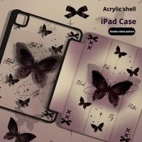 ราคา เคสไอแพด อะคริลิค พับพร้อ มช่องเสียบปากกา anti drop anti bend retro ผีเสื้อสําหรับ ipad gen9 gen7 gen8 10 2 air1 2 gen5 6 9 7 air3 10 5 pro 11 2021 2022 mini6 7 gen10 air4 air5 air6 (29918167867)