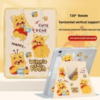 ราคา iPad Air 5 เคส iPad ผึ้งน้ําผึ้งปรับได้ 360 องศา Winnie the Pooh รองรับ iPad gen10 Pro11 2018 2020 2021 Air4 10 9 2020 10 2 Gen9 Gen8 Gen7 air6 (24439199389)
