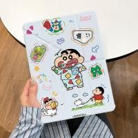 ราคา อะคริลิค iPad กรณี Y Triple พับปากกาสําหรับ iPad Gen7 Gen6 Gen5 10 2 นิ้ว Air6 Air5 Air4 แปรงฟัน Crayon Shin chan Pro11 2022 2024 Gen10 Gen9 Gen8 Anti Drop iPad Cover (29713975107)
