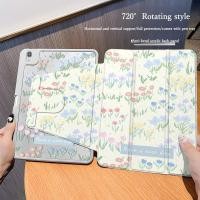 ราคา iPad Air 4 เคส iPad 720 องศาปรับได้อะคริลิค Graffiti พืชพร้อมที่วางปากกา เหมาะสําหรับ iPad air5 air6 10th 10 9 pro11 2021 2022 air3 mini6 7 5th 6th air1 2 9th 8th 7th (29517857745)