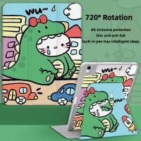 ราคา iPad Air 5 เคส iPad ไดโนเสาร์ปรับได้ 360 องศา Hello Kitty รองรับ iPad gen10 Pro11 2018 2020 2021 Air4 10 9 2020 10 2 Gen9 Gen8 Gen7 air6 (29370012152)