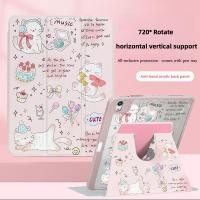 ราคา เคส Ipad ปรับได้ 360 องศาPake Tulip Kitty เหมาะสําหรับอะคริลิค iPad Air6 Gen7 8 9 10 2 Gen5 6 9 7 Air4 Air5 10 9 Pro11 2018 2020 2021 Gen10 (29073195425)