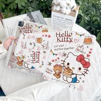 ราคา เคส Ipad ปรับได้ 360 องศาPake Bear Hello Kitty เหมาะสําหรับอะคริลิค iPad Air6 Gen7 8 9 10 2 Gen5 6 9 7 Air4 Air5 10 9 Pro11 2018 2020 2021 Gen10 (26172869855)