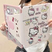 ราคา สําหรับกรณี iPad Gen11 A16 Air 7 M3 2025 Pro 11 2024 Air 6 5 4 10 9 Gen10 Gen9 Gen8 Gen7 10 2 กรณี Hang Yeah Hellokitty พร้อมดินสอ 720 การหมุน (43402312356)