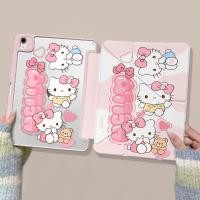 ราคา SANRIO อะคริลิค เคสไอแพด y รูปร่าง TripleพับสําหรับiPad Air6 Air5 Air4 10 9 Gen7 Gen8 Gen9 10 2 นิ้ว Mini7 Pro11 2022 Air3 Air2 Air1 Gen5 Gen6 Gen10 Anti Drop iPad Cover (29716852395)