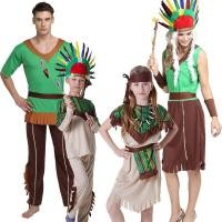 ราคา ชุดคอสเพลย์ฮาโลวีนสำหรับครอบครัว ธีมอินเดียและแอฟริกา ดีไซน์ป่าเถื่อนและมีบาดแผล (27191927097)