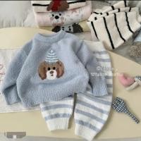 ราคา ฤดูใบไม้ร่วงฤดูหนาวชุดนอนฤดูใบไม้ร่วงฤดูหนาวหนาเด็ก ชุดบ้าน ชุดสาวขนแกะปะการังชายสวมใส่ด้านนอกฤดูหนาวชุดสองชิ้น (29170843097)