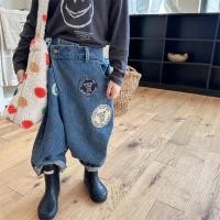 ราคา กางเกงยีนส์ลายปักสไตล์เกาหลี สำหรับเด็กชายและเด็กหญิง พร้อมกางเกงฮาเร็มสำหรับเด็กทารก (43967906563)