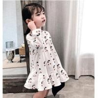 ราคา เด็กเสื้อผ้าเด็กผู้หญิงฤดูใบไม้ผลิฤดูใบไม้ร่วงสไตล์ใหม่แขนยาวชุดเชอร์รี่ชุดเจ้าหญิงผ้าฝ้ายแฟชั่นชุดดอกไม้ (41167902359)