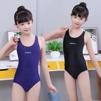 ราคา ชุดว่ายน้ําเด็กหญิงอายุ 6 12 ปี สไตล์สีเข้มทึบ ใช้ได้ทั้งการฝึกหัดและการแข่งขัน (40414108189)