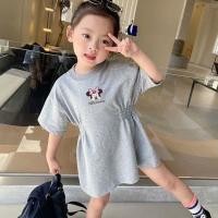 ราคา สาวฤดูร้อนกระโปรงแขนสั้นเวอร์ชั่นเกาหลีเด็กอนุบาลกระโปรงเอวยางยืดกลางความยาวแฟชั่นลําลองเสื้อยืดกระโปรง (40317906456)