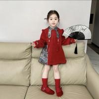 ราคา เด็กเด็กเสื้อผ้าสาวสไตล์ฤดูหนาวชุดกี่เพ้าจีนใหม่สีแดงเสื้อผ้าปีใหม่แฟชั่นหนาสไตล์จีนชุด (29917377757)