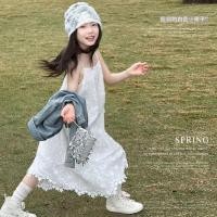 ราคา สาวแต่งตัวสไตล์ใหม่เจ้าหญิงกลางเด็กใหญ่แจ็คเก็ตยีนส์กระโปรงแขวนเด็กฤดูร้อนกระโปรงสีขาวสูท (24537436837)