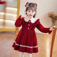ราคา ชุดเจ้าหญิงฤดูหนาวสีแดงสำหรับเด็ก พร้อมซับขนแกะ (45700654159)