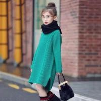 ราคา เสื้อกันหนาวเด็กผู้หญิงสไตล์ใหม่ฤดูใบไม้ผลิฤดูใบไม้ร่วงฤดูหนาวสไตล์ตะวันตกฤดูใบไม้ร่วงเสื้อผ้าขนแกะซับหนายาวกว่าเข่าคอสูง (28269385375)