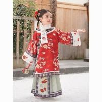 ราคา เกเก เสื้อผ้าปีมังกรเสื้อผ้าปีใหม่จีนสาวราชวงศ์ชิงเสื้อผ้าฤดูหนาว กี่เพ้า หนาปีใหม่สีแดงปีใหม่สไตล์จีน ฮันฟู (29319135388)