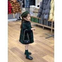 ราคา สาวสไตล์ชาแนลชุดฤดูใบไม้ร่วงฤดูหนาวสาวเด็กแฟชั่นลายสก๊อตทําด้วยผ้าขนสัตว์เสื้อกั๊กกระโปรงเด็กสาวหนากระโปรง (24737436793)