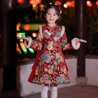 ราคา Hanfu สาวฤดูหนาวเสื้อผ้าสไตล์จีนขนแกะ ขนแกะวันปีใหม่ชุด Tang เด็กทารกหนา Cheongsam เสื้อผ้าตรุษจีนปีใหม่ (29319135381)