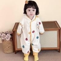 ราคา เด็กฤดูใบไม้ร่วงฤดูหนาวเสื้อผ้าชุดนอน Polka Dot ชายหญิงเด็กหนา Romper Warm Jumpsuit เด็กฤดูหนาว (25002698407)