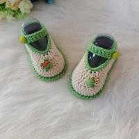 ราคา ชายหญิงเด็กฤดูใบไม้ผลิฤดูใบไม้ร่วงรองเท้านุ่มSoledการ์ตูนด้านหน้ารองเท้าPure Hand Knitted Baby Fullเดือนรองเท้าถักขนสัตว์รองเท้า (43075136003)