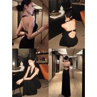 ราคา ชุดสายเดี่ยวสีดำโชว์ไหล่และหลัง (44157545479)