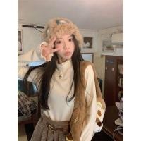 ราคา สตรอเบอร์รี่สีดํา เยอรมันกํามะหยี่ลูกไม้ครึ่งคอเต่าเยอรมันกํามะหยี่ จุดต่ําสุด เสื้อด้านบนออกแบบเสื้อยืดแขนยาว (54201464102)