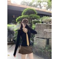 ราคา เสื้อโปโลแขนยาวสีดำ สไตล์เกาหลี สลิม핏 เหมาะสำหรับใส่ทุกวันและออกงาน (52151721660)