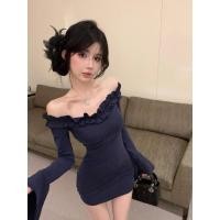 ราคา ชุดกระโปรงแขนยาวสีดำ สไตล์ทรัمเป็ต อารมณ์เร้าใจสำหรับฤดูใบไม้ผลิ (40022894613)