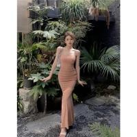 ราคา TINRRY ชุดเดรสหางปลาห่อสะโพกสีม่วงสาวเผ็ด (25242582808)