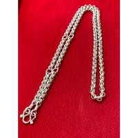 ราคา สร้อยคอเงินแท้ 92 5 ลายผ่าหวาย ห้อยพระได้ 5 องค์กว้าง3 5มิล (29541200642)