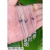 ราคา สร้อยคอเงินลายคั่นป้องสี่เสาลงยาสุโขทัย หน้ากว้าง 2 มม เงินแท้ 92 5 มีความยาว 3 ขนาดให้เลือก (57300117238)