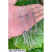 ราคา สร้อยคอเงินลายคั่นเม็ดกลมสี่เสาลงยาสุโขทัย หน้ากว้าง 2 มม เงินแท้ 92 5 มีความยาว 3 ขนาดให้เลือก (57000122312)