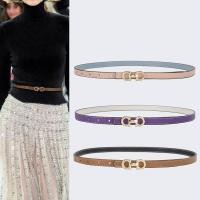 ราคา เข็มขัดผู้หญิงหนังแท้ แบบบางสไตล์เกาหลี เสริมลุคให้ชุดกางเกงของคุณ (45200202197)