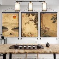 ราคา ภาพวาดตกแต่ง เซน ย้อนยุค สไตล์จีนผ้าภาพวาดห้องนั่งเล่นผนังพื้นหลังภาพวาดตกแต่งห้องนอนศึกษาพรมเช่าห้องผนังผ้า (27739134180)