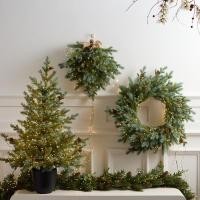 ราคา อุปกรณ์ตกแต่งเทศกาลคริสต์มาส พวงมาลัยและของประดับต้นคริสต์มาส พร้อมส่ง (41823755021)