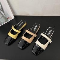 ราคา รองเท้าหนัง ส้นเตี้ย หัวสี่เหลี่ยม แต่งสายรัดข้อเท้า สําหรับผู้หญิง (22047026245)