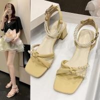 ราคา รองเท้าส้นเตี้ย หนังคริสตัล แต่งสายรัดข้อเท้า เหมาะกับใส่ทํางาน แฟชั่นสําหรับสตรี (21218094833)