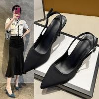 ราคา รองเท้าส้นสูง หนังกลับ หัวแหลม สีเขียว สีดํา สําหรับผู้หญิง 34 (19689919190)