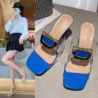 ราคา รองเท้าส้นสูง หัวเหลี่ยม สีเขียว สีขาว สําหรับผู้หญิง (23371518550)