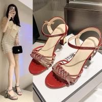 ราคา รองเท้าส้นสูง รองเท้าหนัง หัวกลม สีแดง สําหรับผู้หญิง (23213632421)