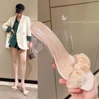 ราคา รองเท้าส้นสูง 34 41 หัวเหลี่ยม แต่งสายรัดข้อเท้า สําหรับผู้หญิง (23174618227)