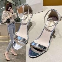 ราคา รองเท้าส้นสูง 34 41 หัวกลม แต่งสายรัดข้อเท้า สําหรับผู้หญิง (20291398161)