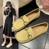 ราคา รองเท้าโลฟเฟอร์หนัง ส้นแบน หัวกลม เหมาะกับใส่ทํางาน สําหรับผู้หญิง (19644042758)