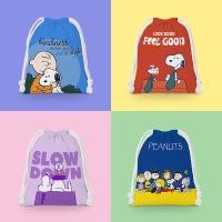 ราคา Snoopy drawstring ถุงเก็บฝุ่นกระเป๋าถือพับกระเป๋าผ้าขนาดเล็กถุงเก็บเบ็ดเตล็ดกระเป๋าแต่งหน้าแบบพกพา (25687395063)